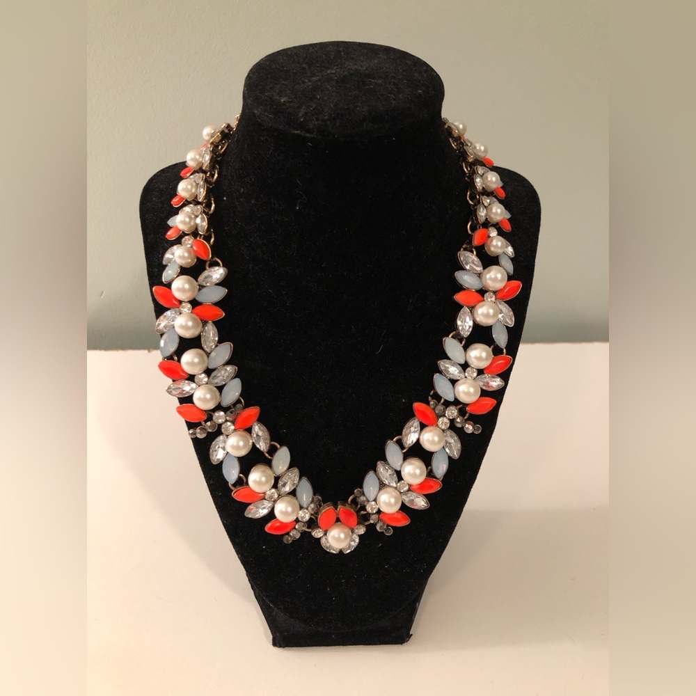 Multicolored Jewel Statement Necklace